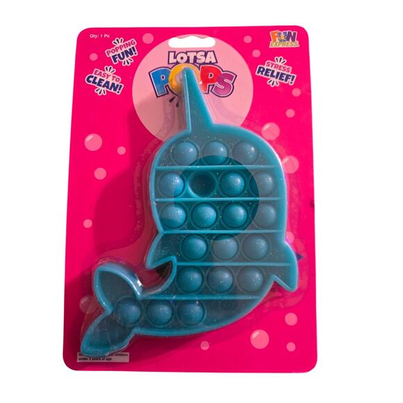 Mermaid and Narwhal Pop-It Fidget Toy Set – Stress Relief Sensory Toys for Kids - Picture 3 of 4